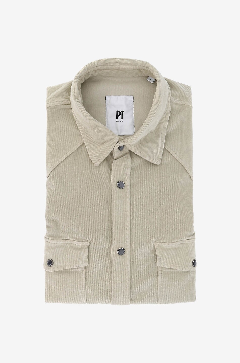 PT TORINO COLLECTION Langärmeliges Hemd aus Cordsamt Herren BEIGE 1