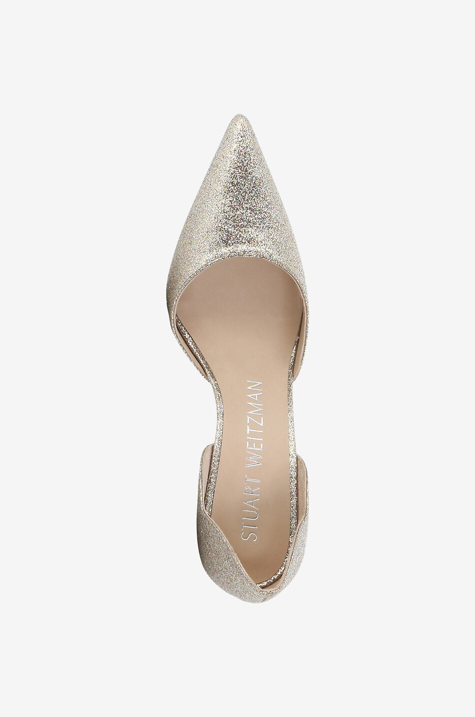 Escarpins ornés de paillettes irisées Stuart Scallop Dorsay 85