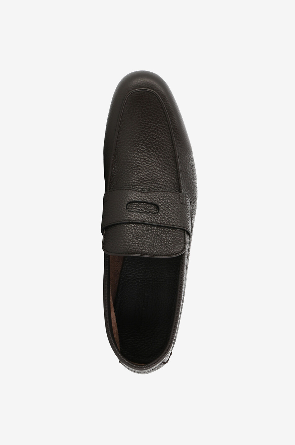 JOHN LOBB Thorne supple grained leather loafers Men DARK BROWN 5