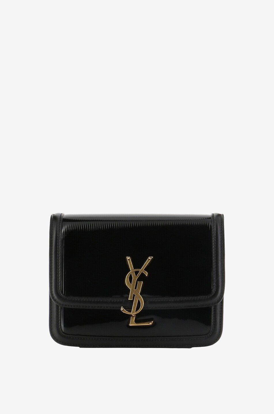 Solferino small grooved patent leather shoulder bag