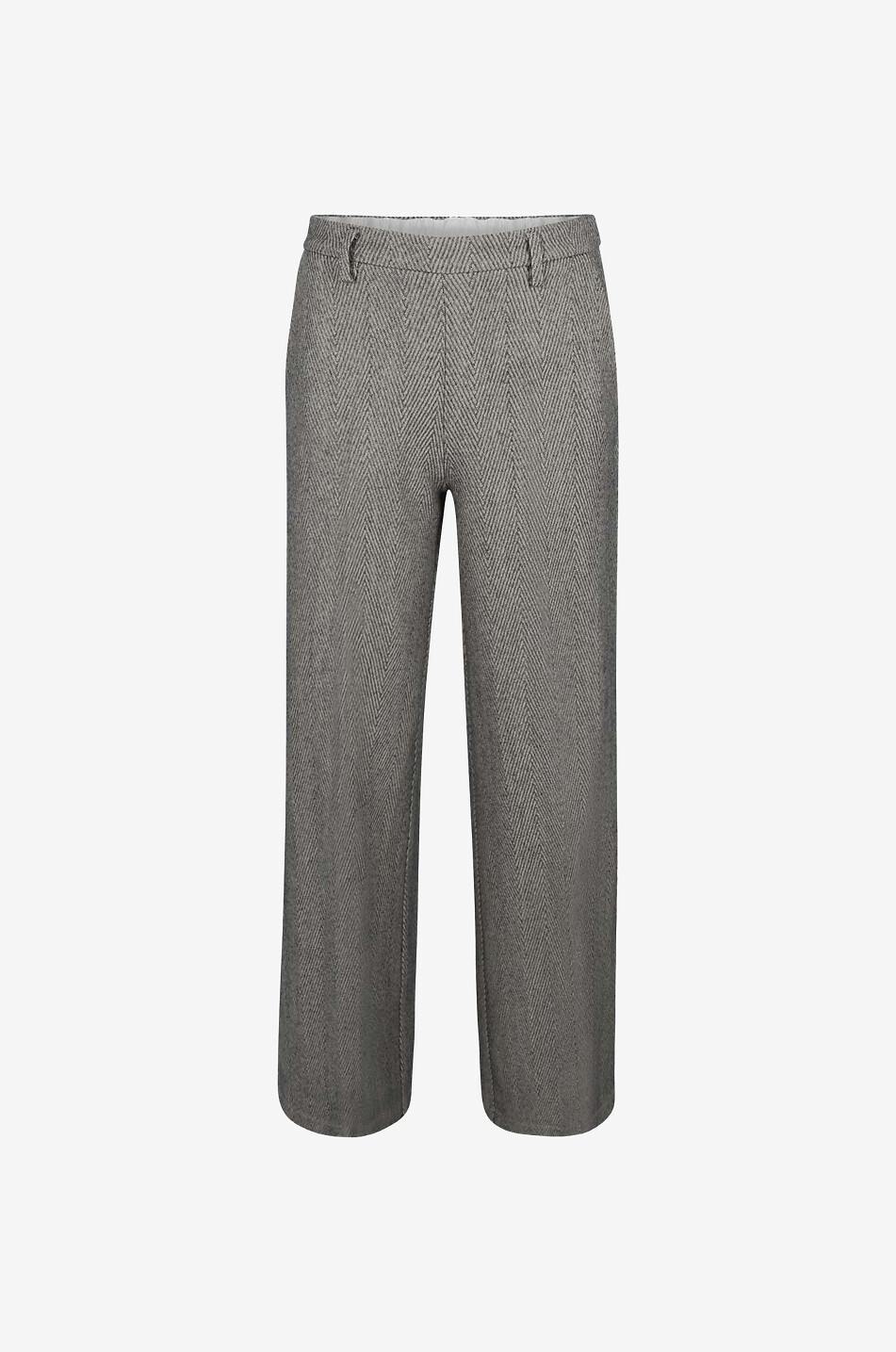 FORTE FORTE Pantalon à jambes larges en coton et laine Femme GRIS 1