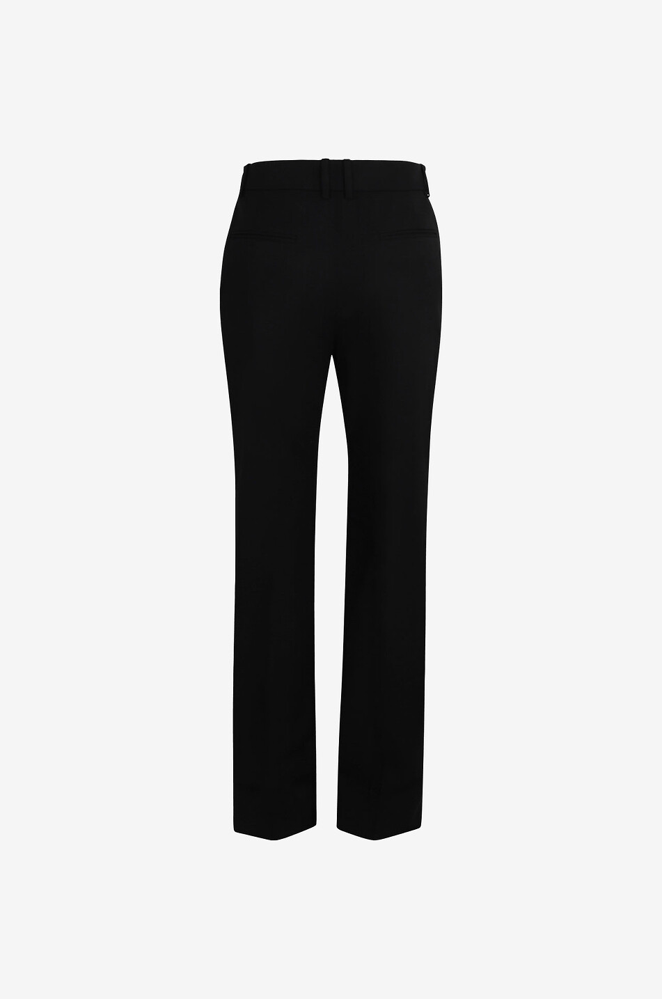 SAINT LAURENT PARIS Pantalon de smoking taille haute en laine grain de poudre Femme NOIR 2