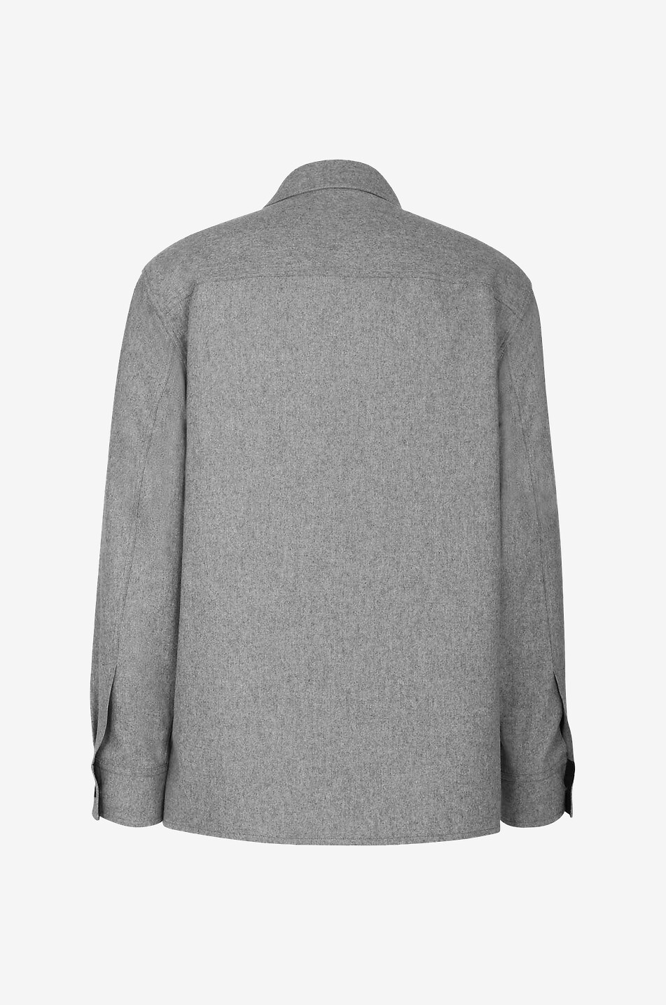 JIL SANDER Surchemise en flanelle de laine Homme GRIS 2