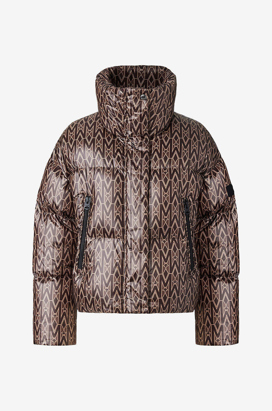 Mylah monogram printed cropped down jacket