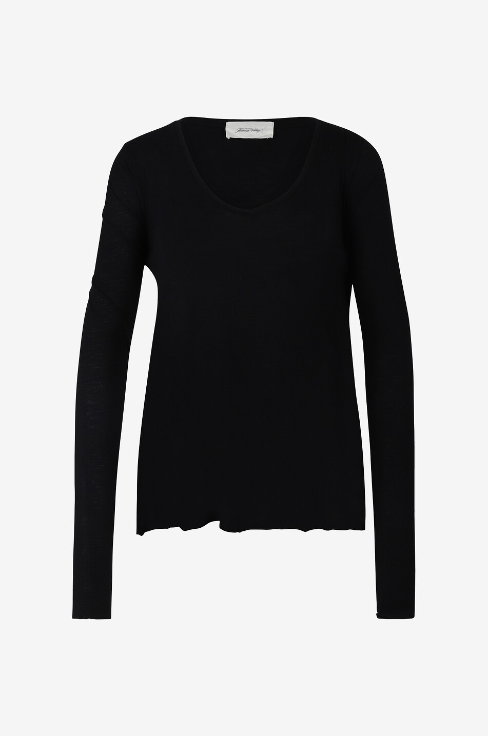 AMERICAN VINTAGE T-shirt en coton à manches longues Jacksonville Femme NOIR 1