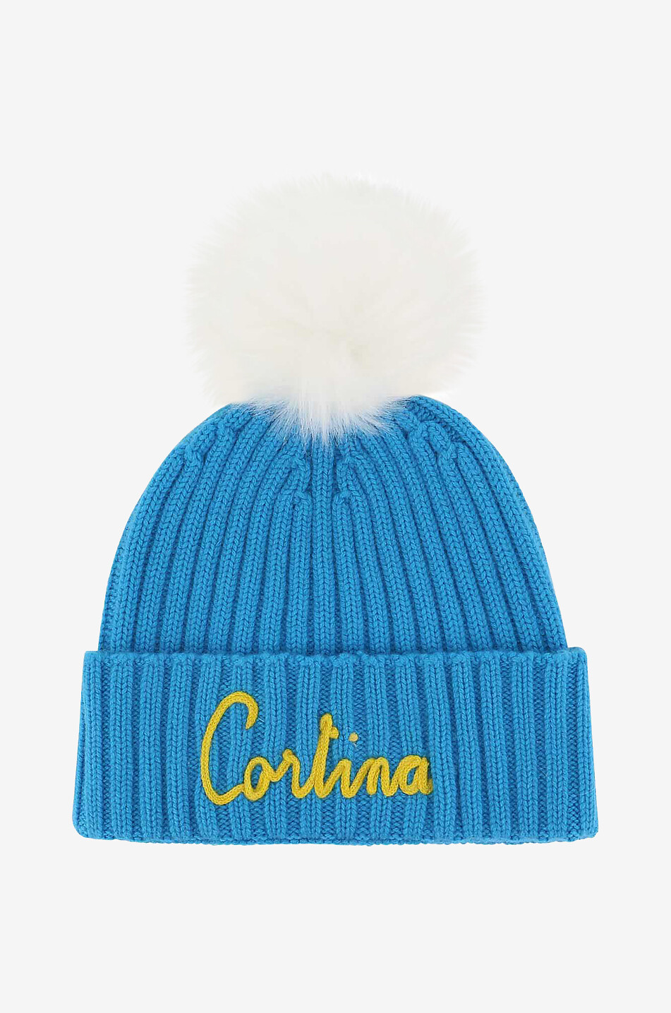 Bonnet en laine et à pompon Wengen Cortina