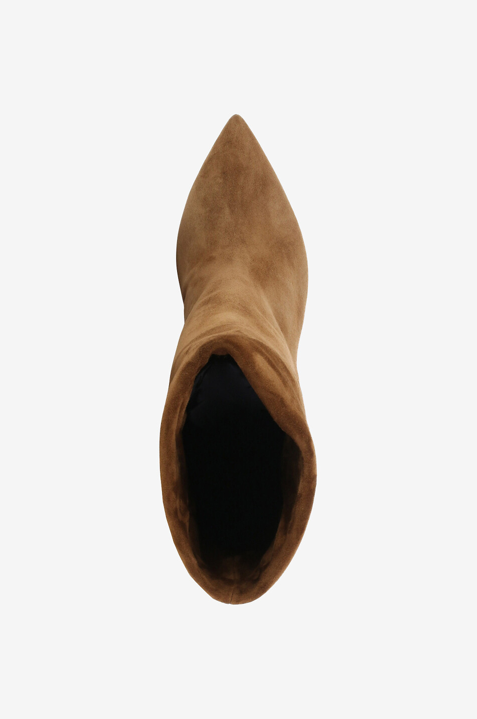 SAINT LAURENT PARIS Niki 85 heeled pointy-toe suede ankle boots Women BROWN 5