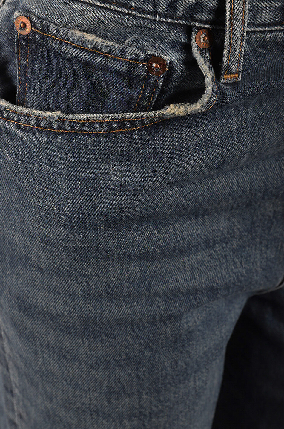 Jean droit en coton biologique Broken Waistband