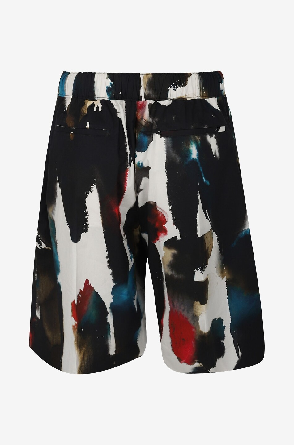 Shorts aus Popeline mit Print Watercolour Graffiti