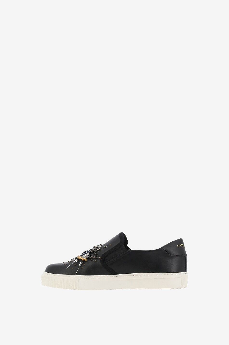 KURT GEIGER LONDON Baskets slip-on en cuir motif yeux Leah Eye Femme NOIR 3