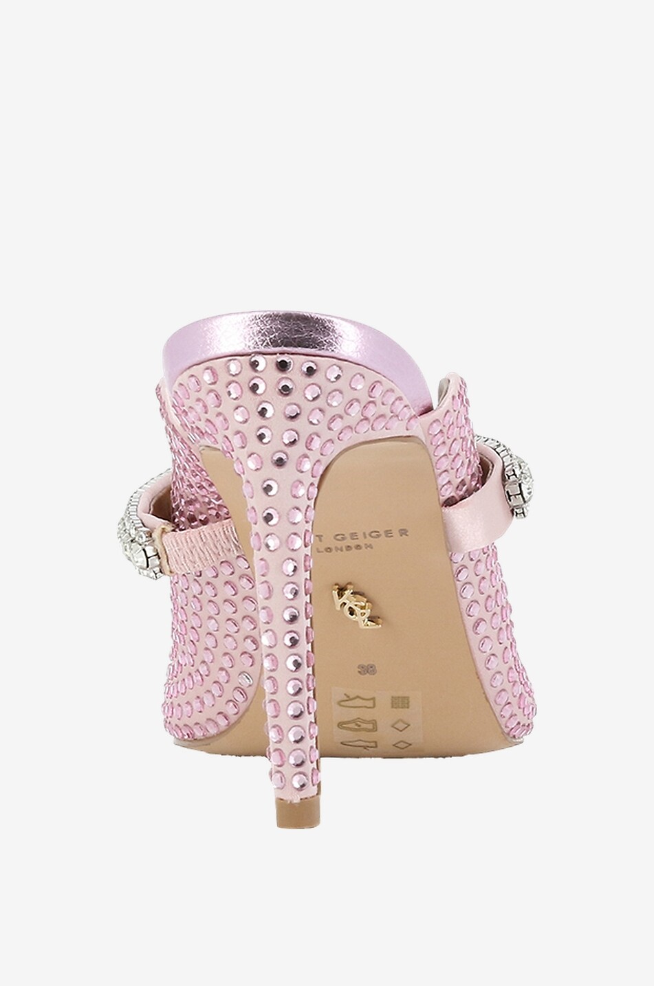 Mules à talon en tissu Duke Crystal 95