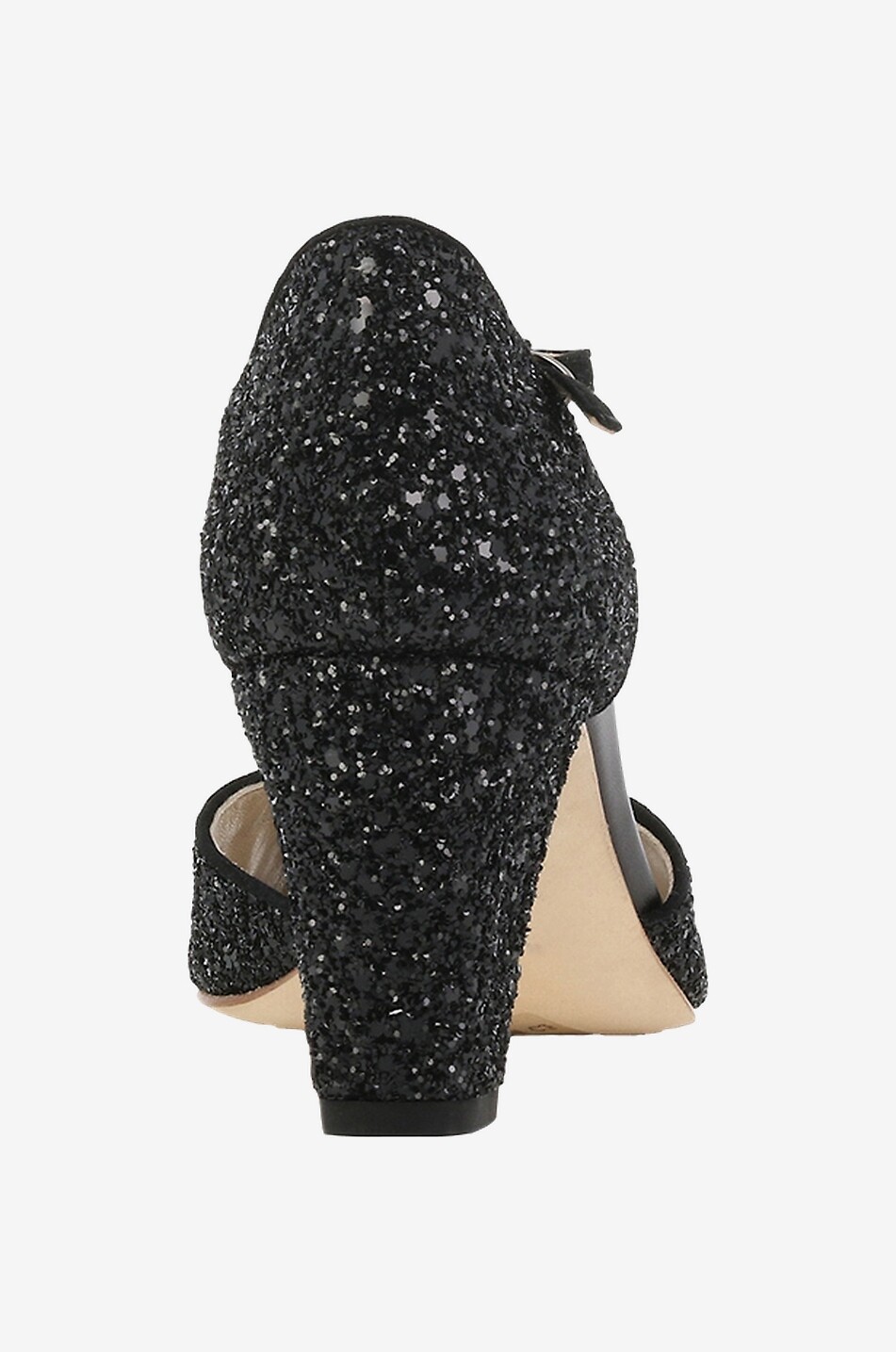 ANNIEL Butterfly 70 leather heeled T-strap sandals Women BLACK 4