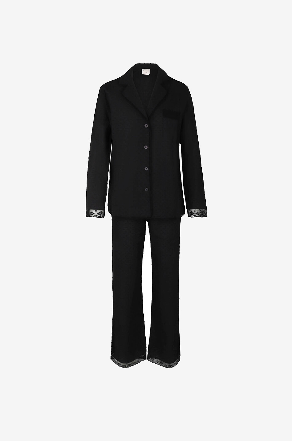 MORPHO + LUNA Ensemble de pyjama en coton Ines Femme NOIR 1