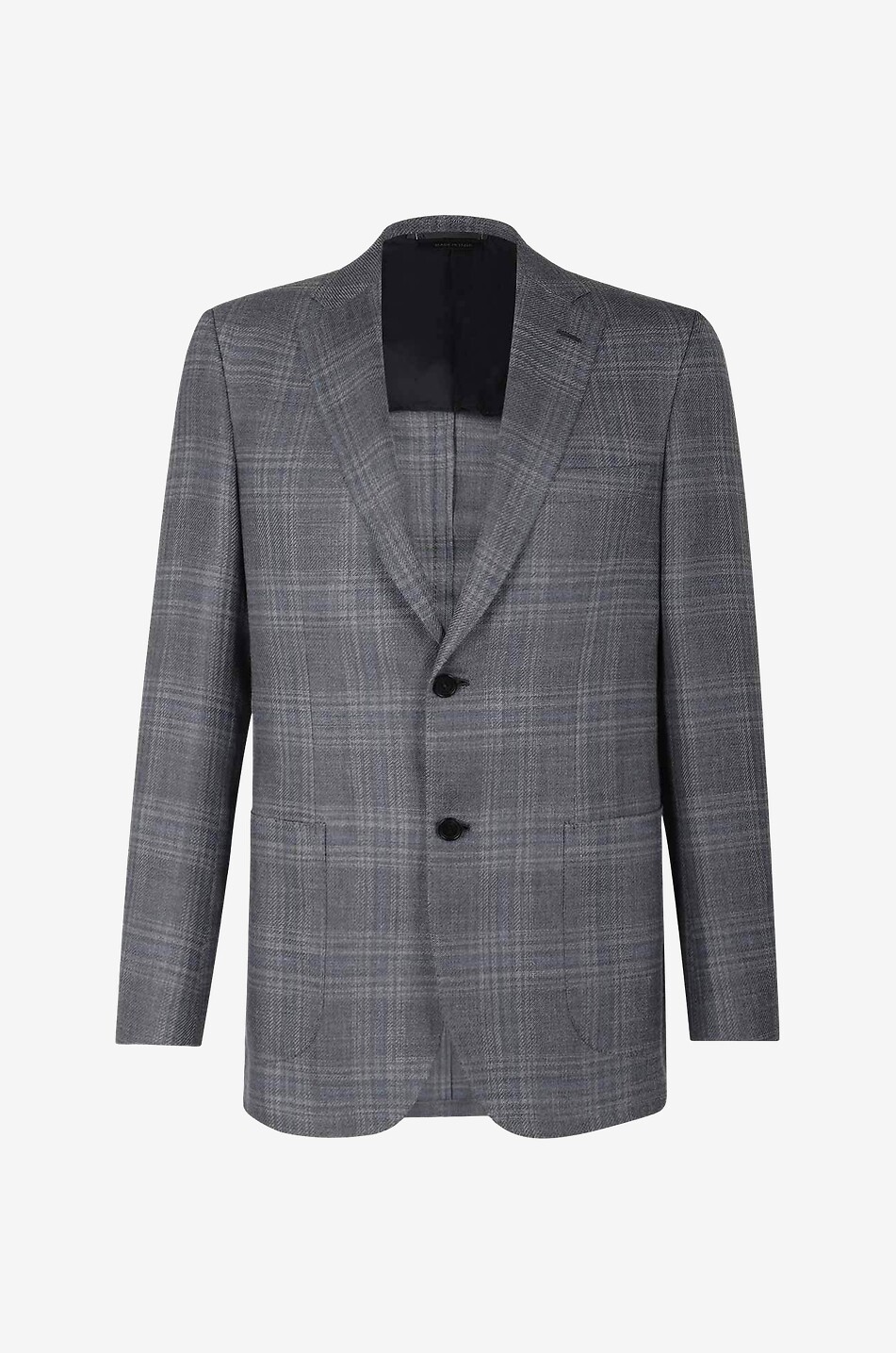 Karierter Woll- und Leinenblazer Ravello