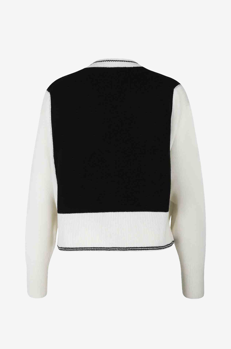 Colour-Block-Cardigan aus Kaschmir mit V-Ausschnitt