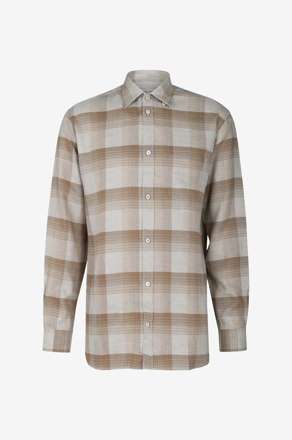 Chemise à carreaux en laine mélangée Alvise