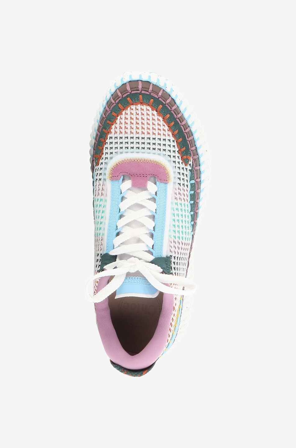 CHLOE Baskets basses à lacets en mesh éco-responsable Nama Femme VIOLET 5