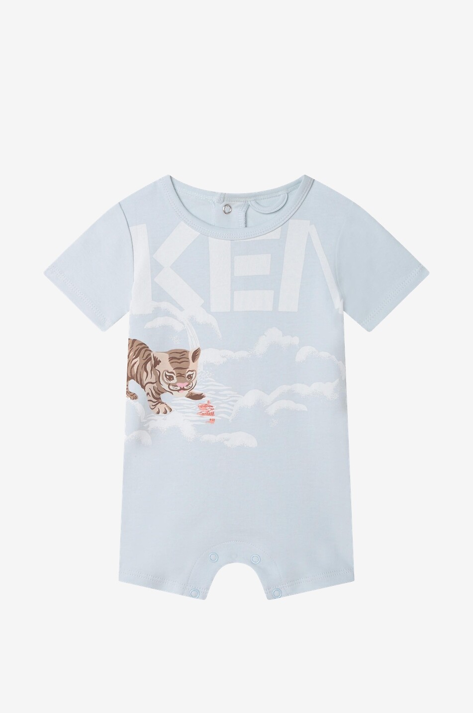 KENZO Baby Tiger printed pattern onesie Baby BLUE 1