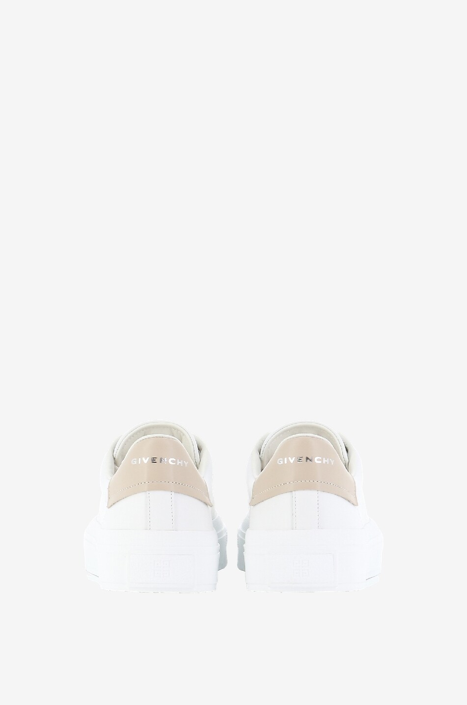 GIVENCHY Niedrige Schnürsneakers aus Glattleder City Sport Damen WEISS 4