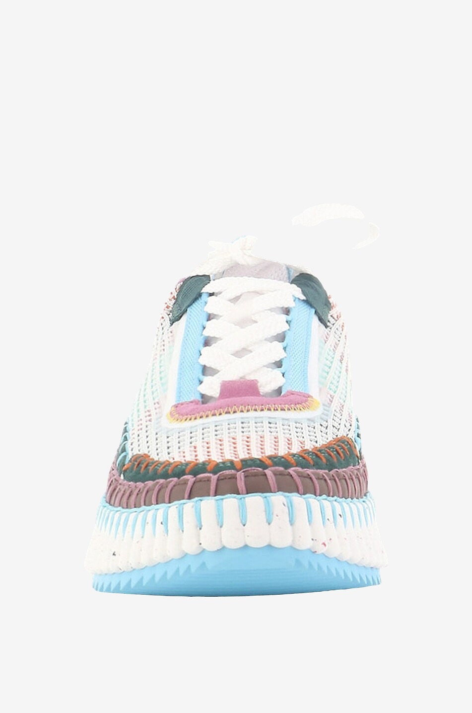 CHLOE Baskets basses à lacets en mesh éco-responsable Nama Femme VIOLET 2