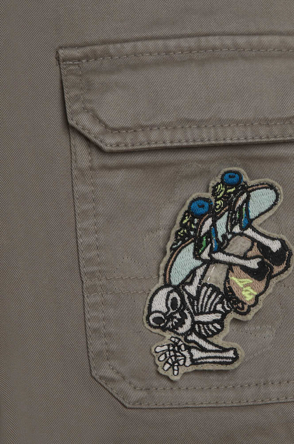 Bermuda garçon en gabardine Skating Skeleton