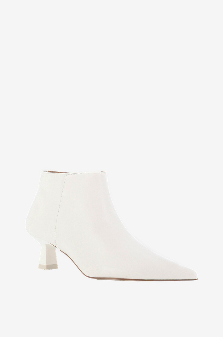 Bottines à talon en cuir lisse Soft Pointy Crop 50