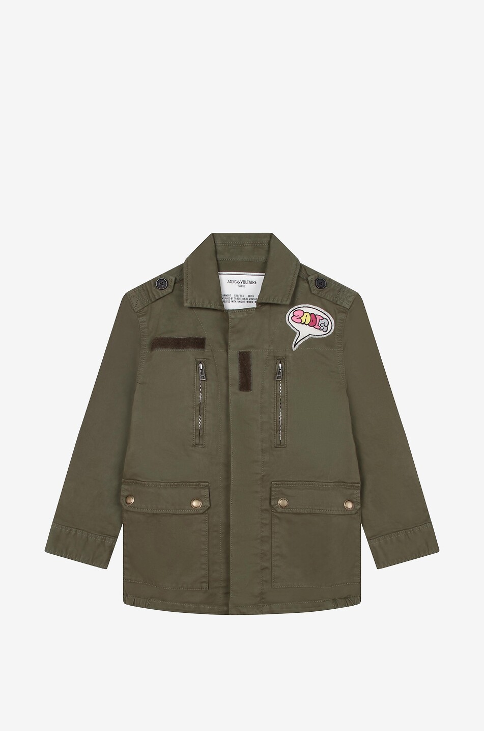 Mädchen-Gabardine-Parka Zadig Comic