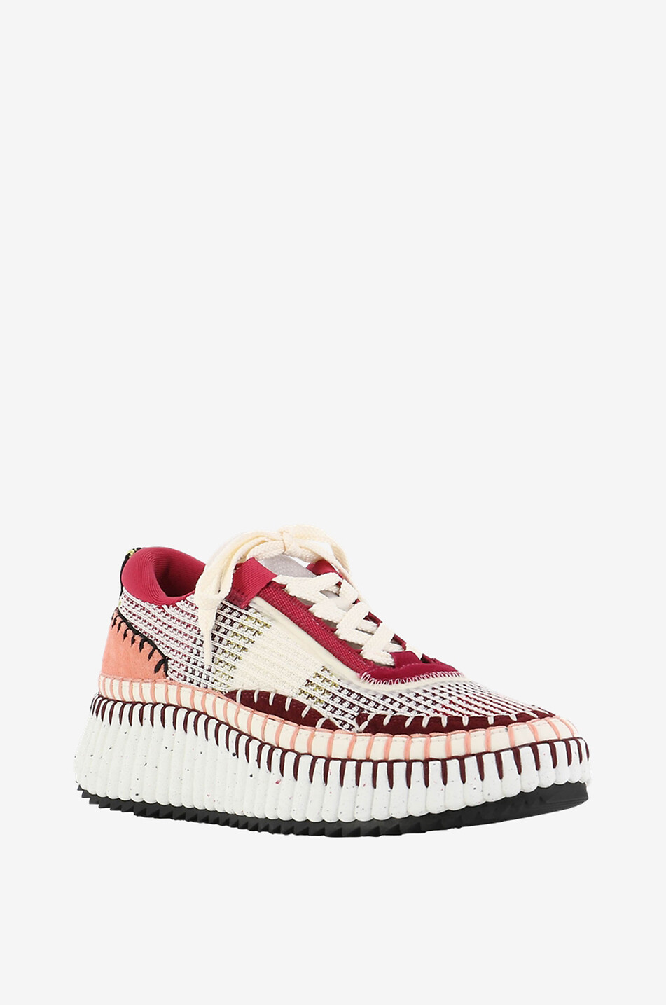 CHLOE Umweltfreundliche niedrige Sneakers aus Mesh Nama Damen ROT 1