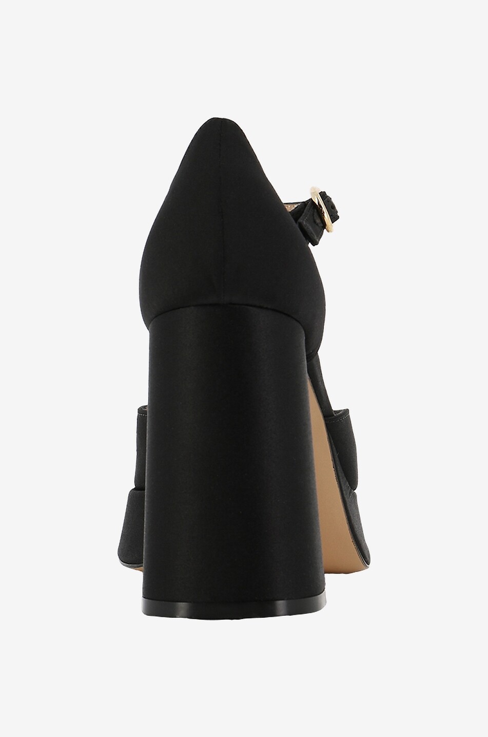 BONGENIE Riemchen-Plateau-Pumps aus Satin Mira 105 Damen SCHWARZ 4