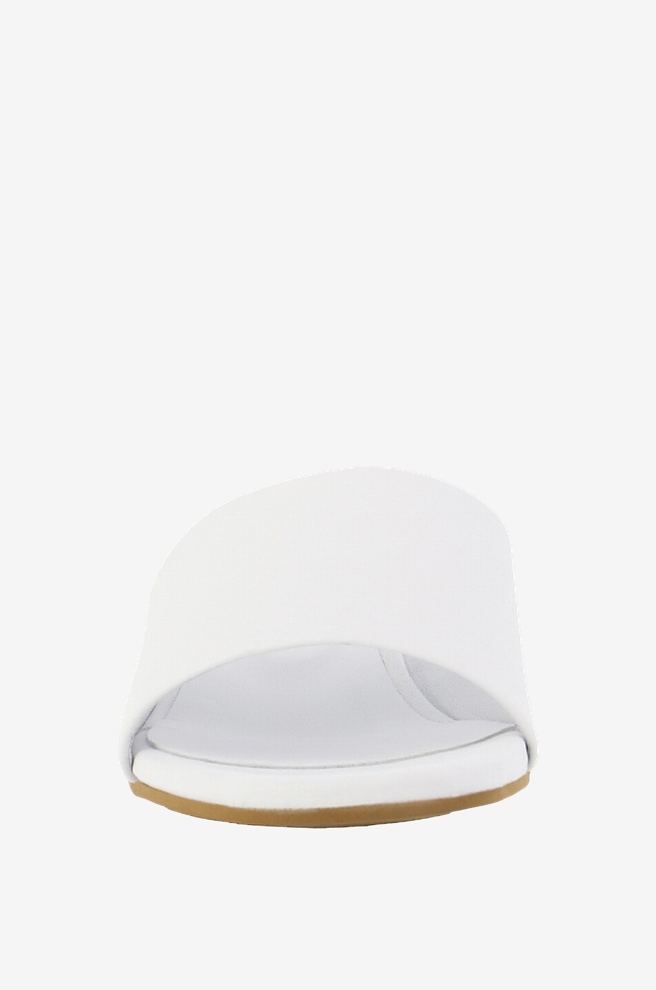 BONGÉNIE Mules à talon carré en cuir nappa Connys 50 Femme BLANC 2
