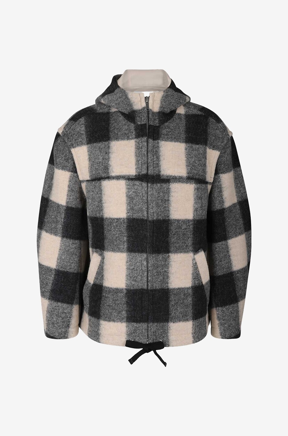 Checkered wool jacket best sale