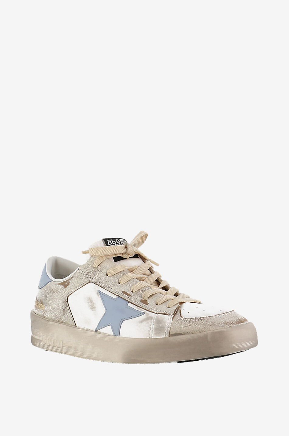 GOLDEN GOOSE Stardan low-top leather lace-up sneakers Men EGGSHELL 1