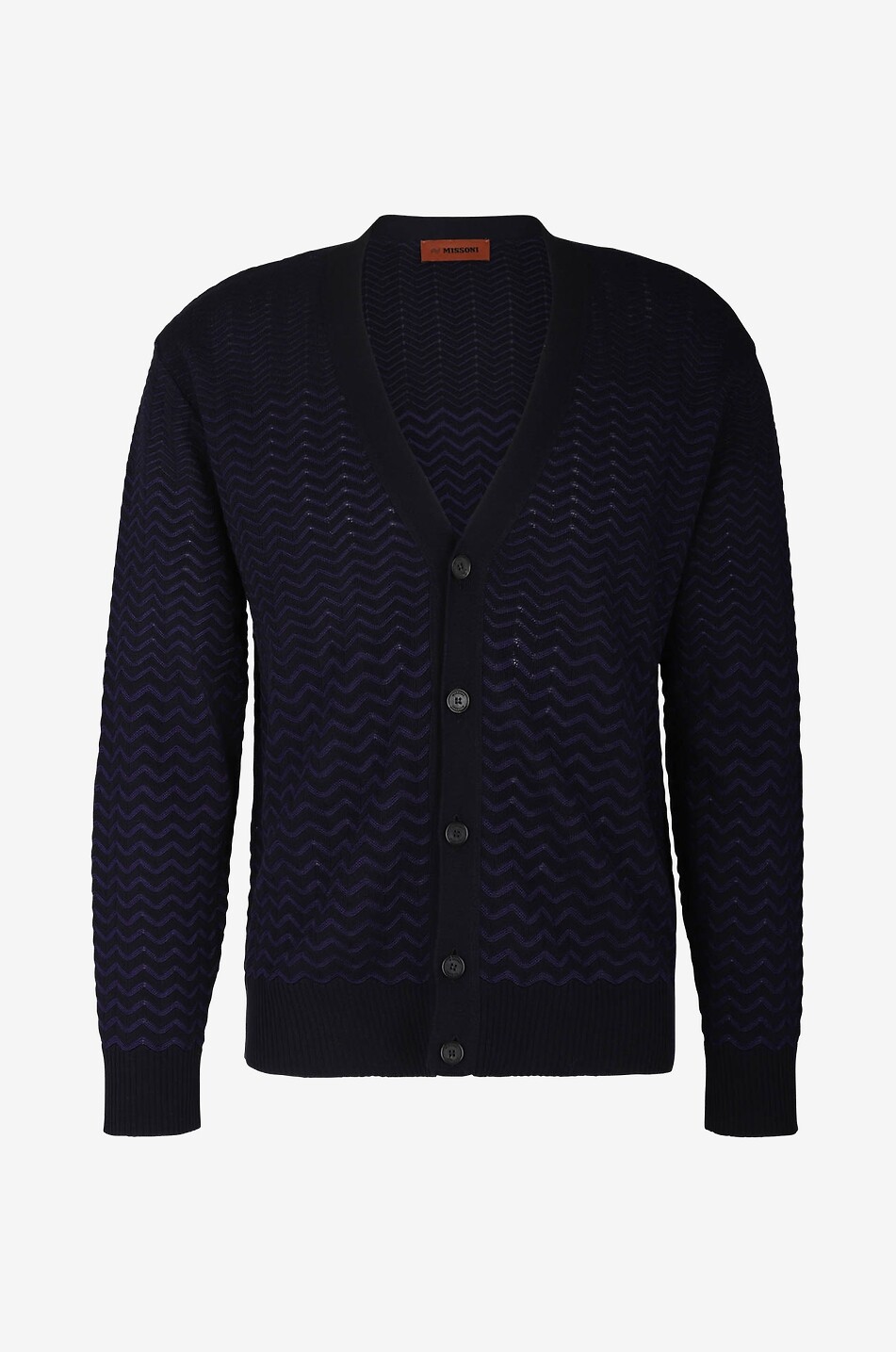 Cardigan ajouré à col V et chevrons