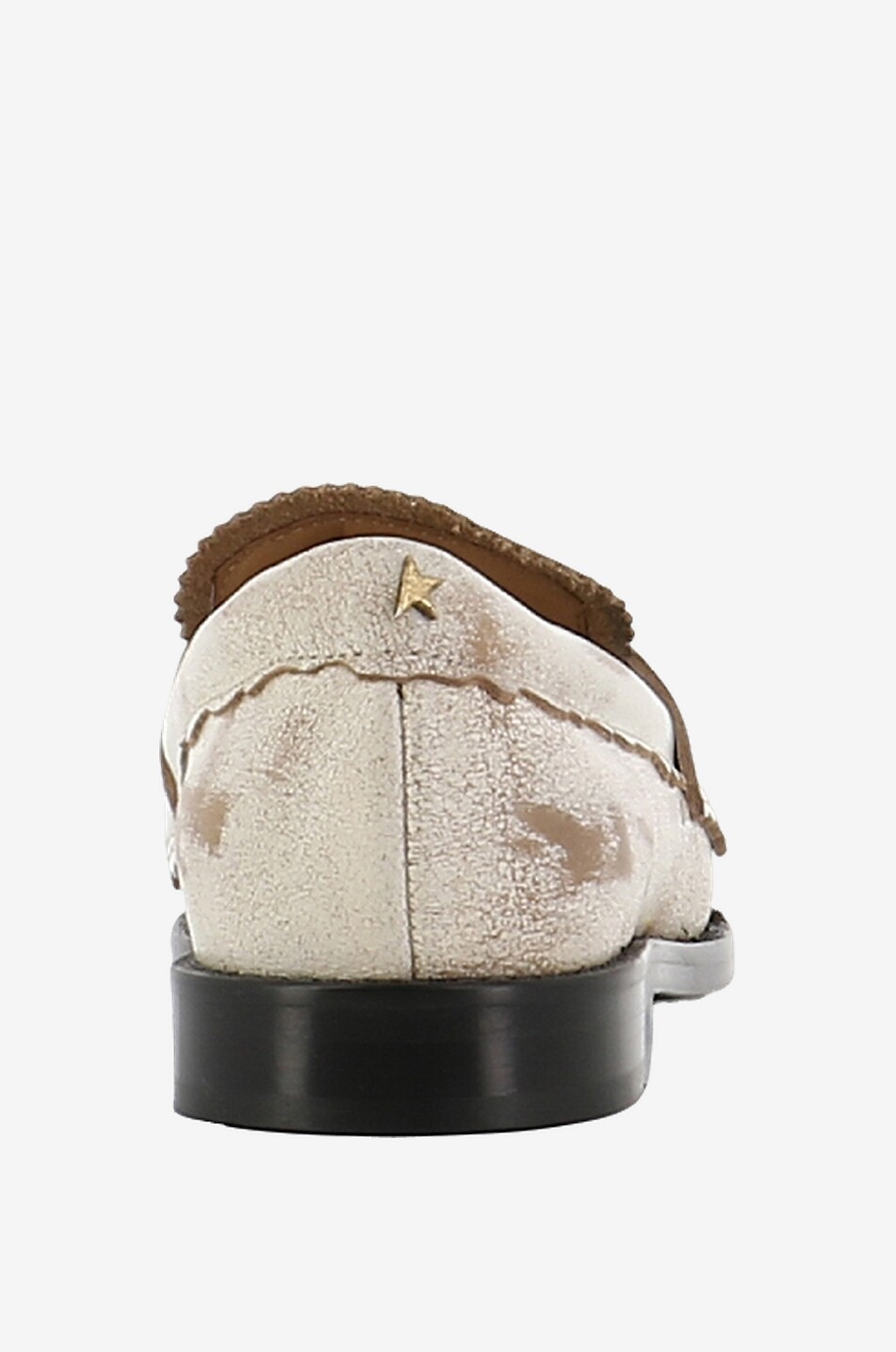 GOLDEN GOOSE Jerry distressed leather loafers Women WHITE 4