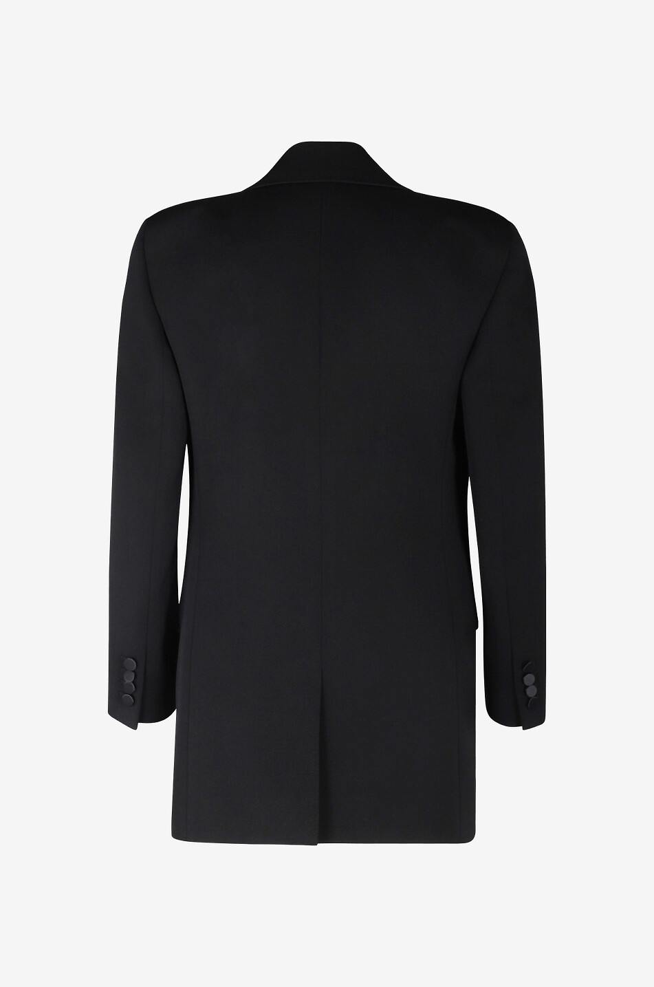 SAINT LAURENT PARIS Smoking-Jacke aus Wolle und Seide Damen SCHWARZ 2