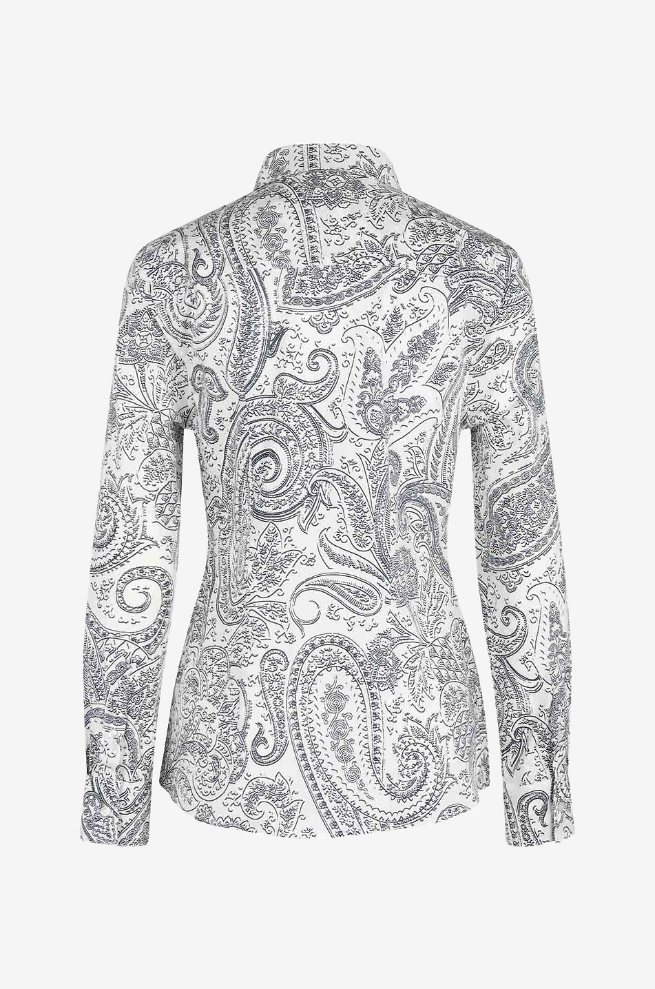 Paisley-printed cinched shirt