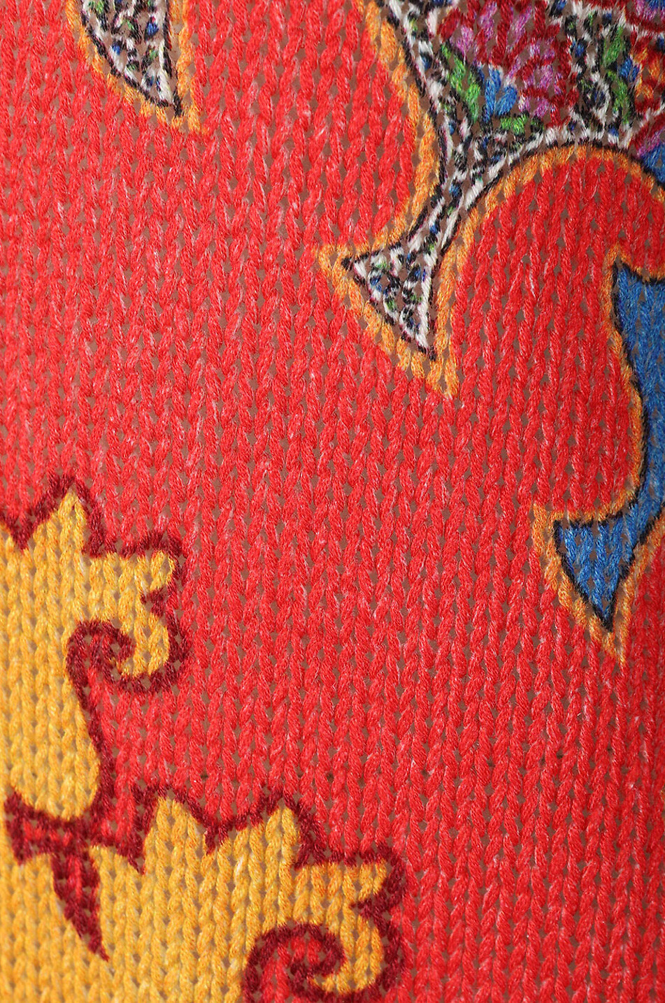 ETRO Paisley boxy silk and linen jumper Women RED 3