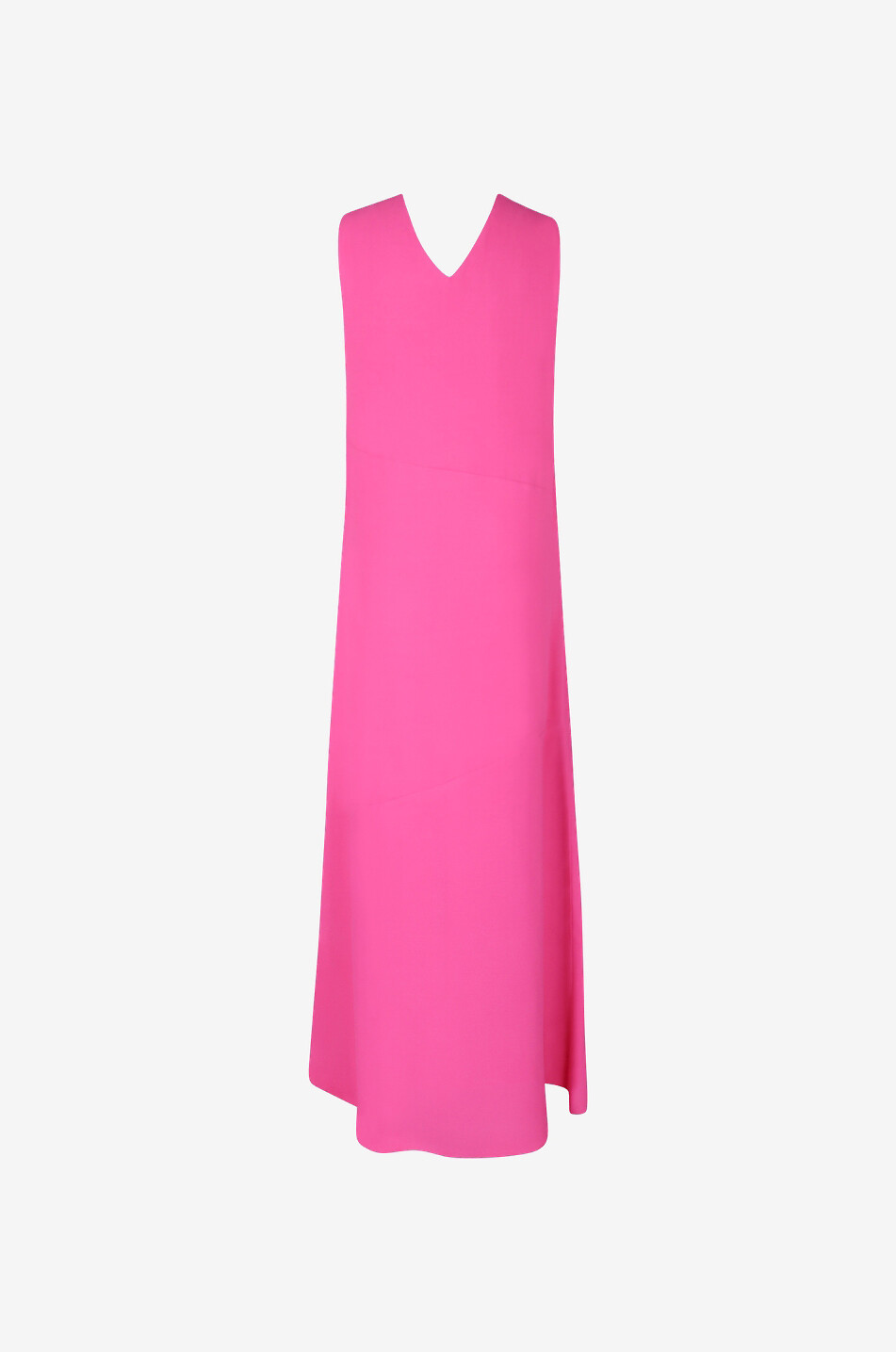 Langes A-förmiges ärmelloses Crêpe-Kleid