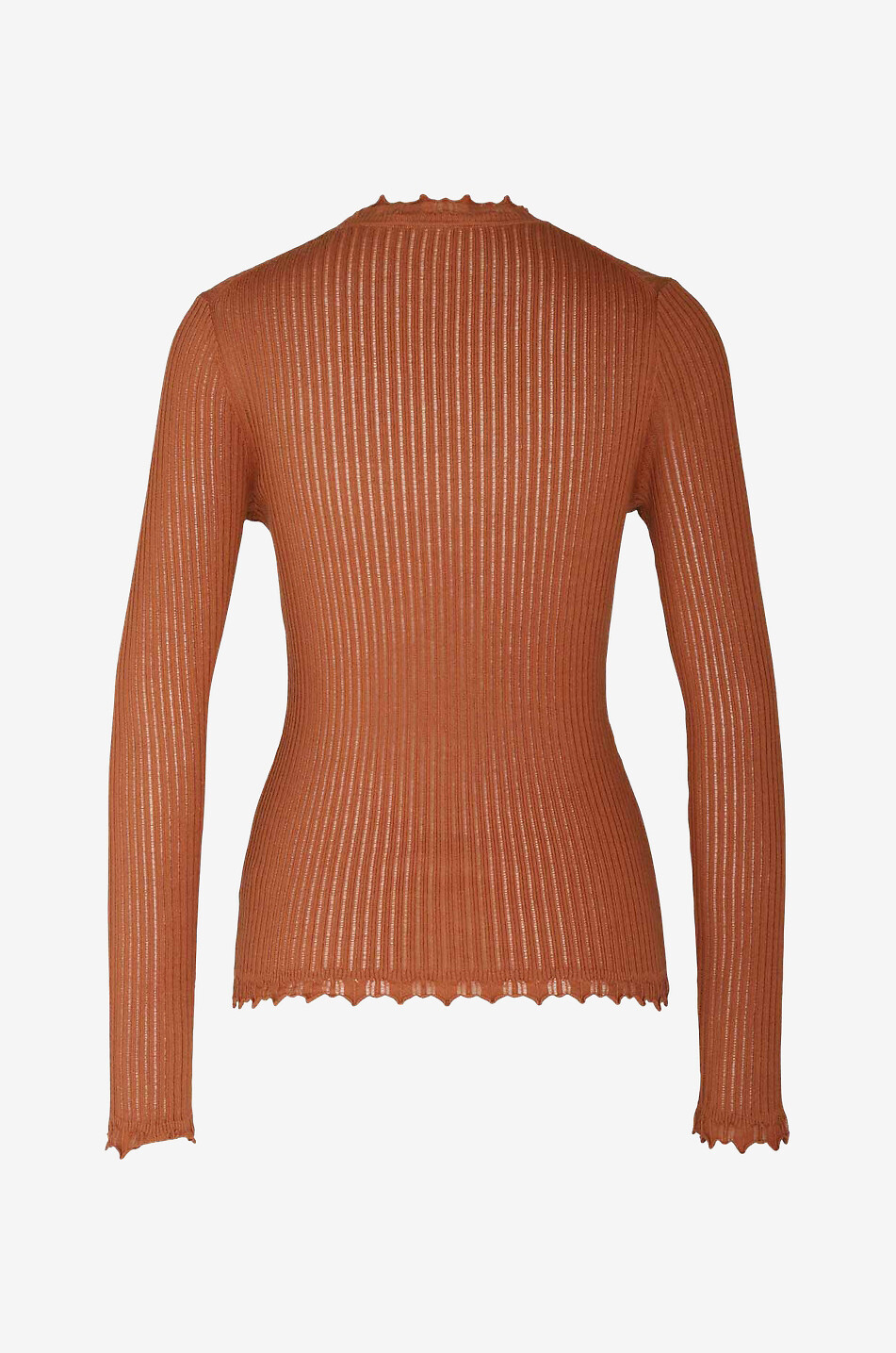 Ricci cotton openwork knit fitted jumper