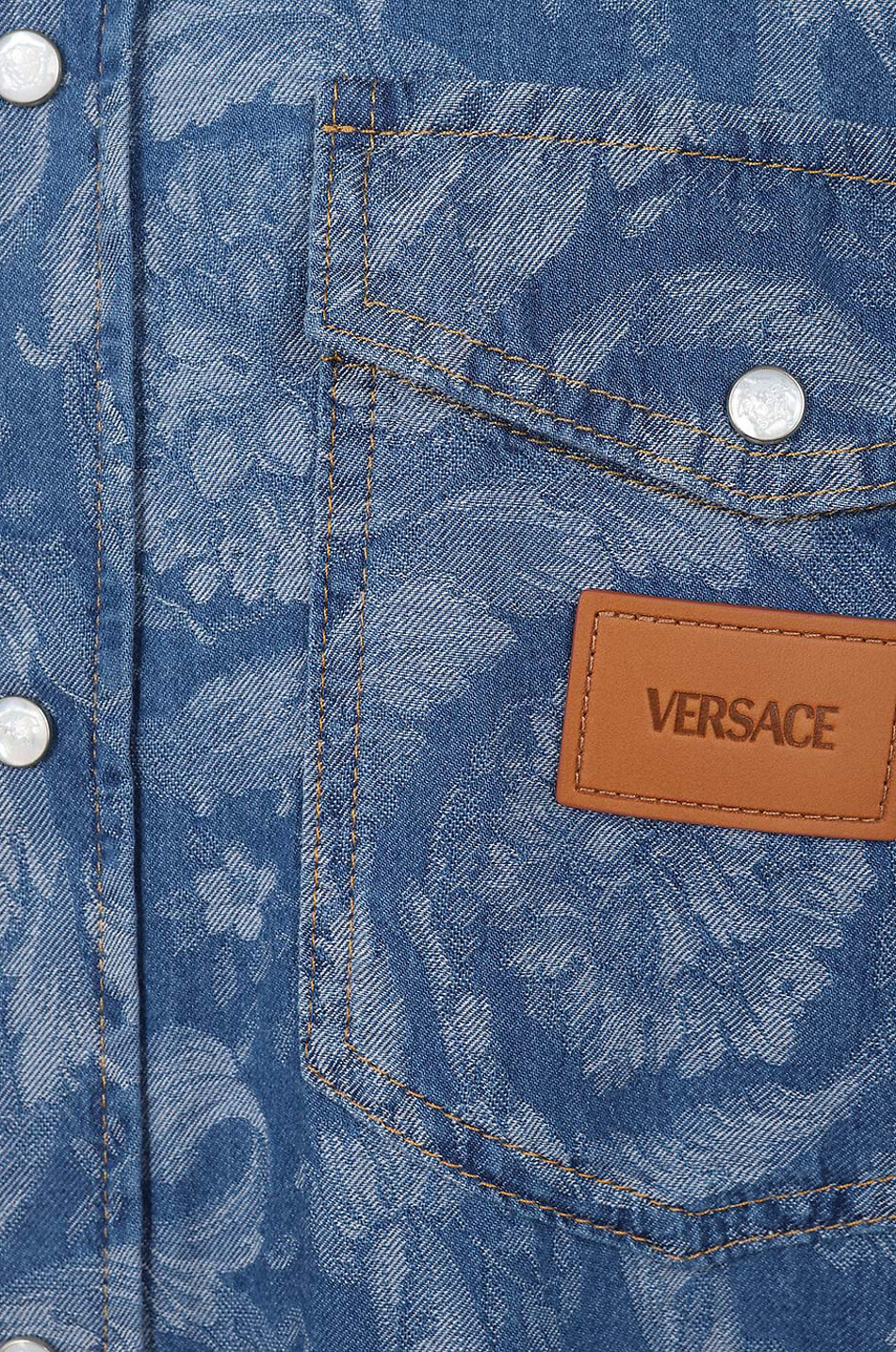 Überhemd aus Chambray Barocco Silhouette