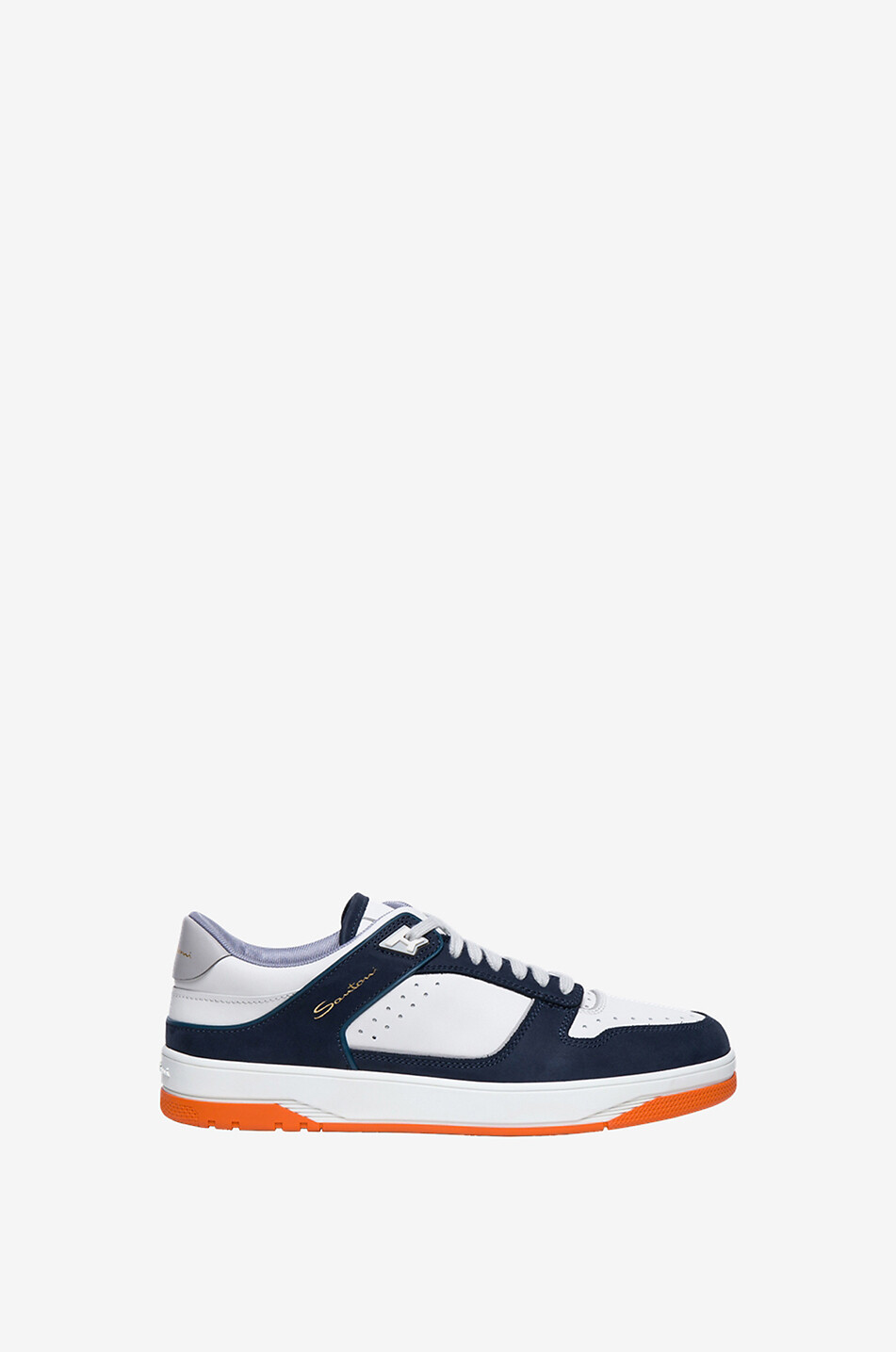 Tricolour low-top leather sneakers