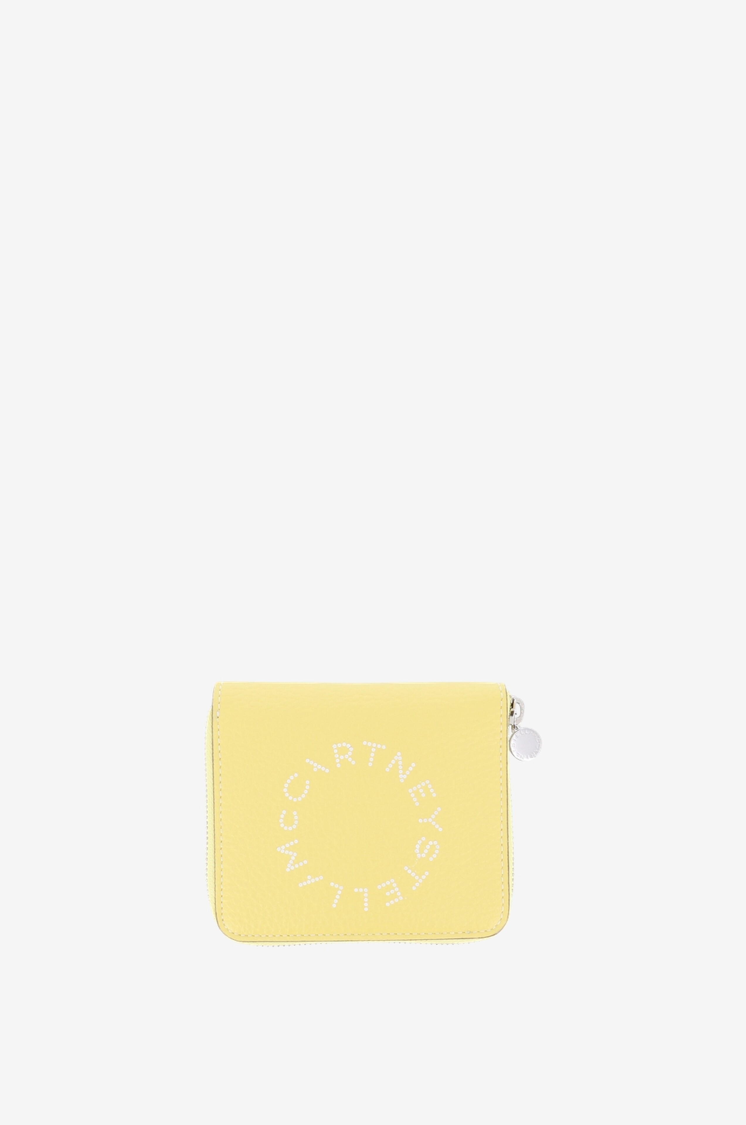 STELLA McCARTNEY Stella Logo faux grained leather zip-around wallet Women YELLOW 1