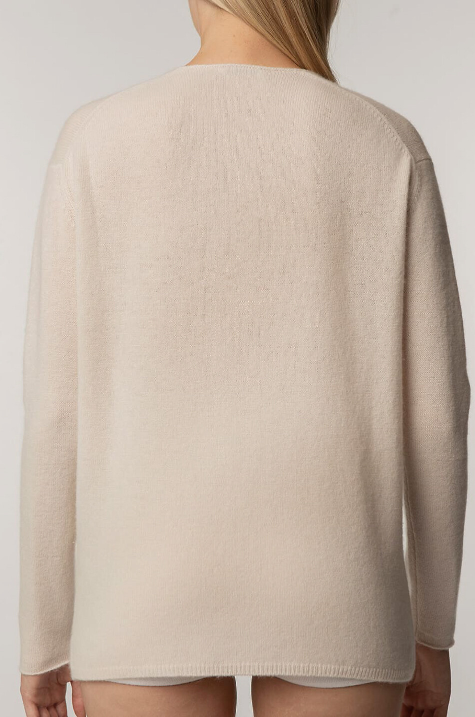 ALLUDE V-neck cashmere jumper Women BEIGE 4