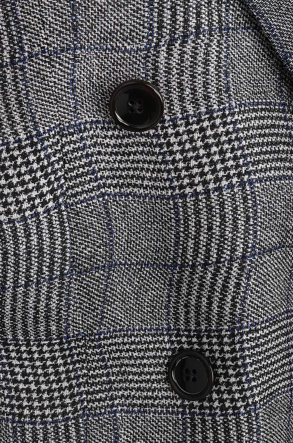 KENZO Zweireihiger Blazer Wavy Check Damen GRAU 6