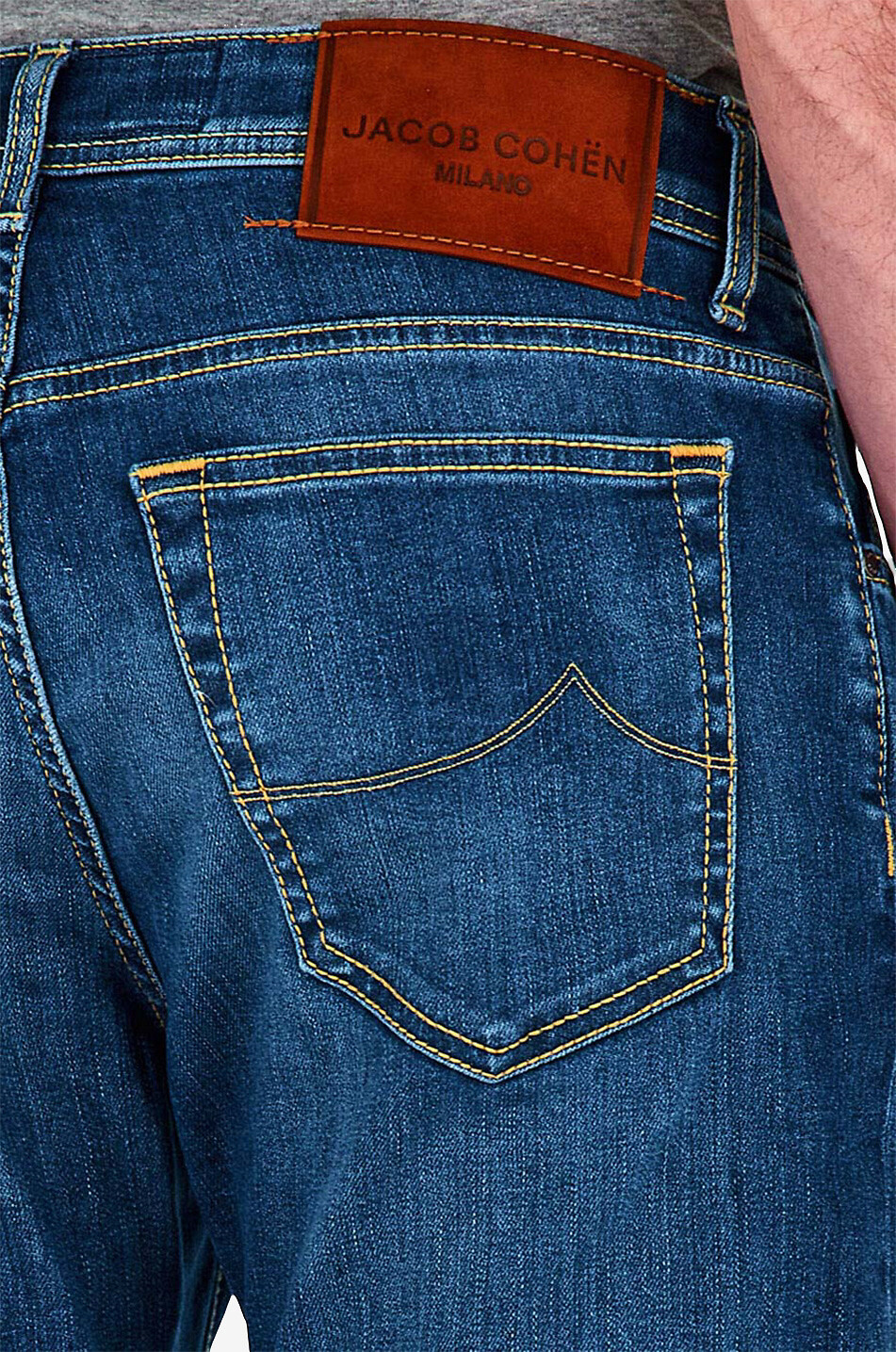 JACOB COHEN Jean slim en coton délavé Nick Homme BLEU MOYEN 6