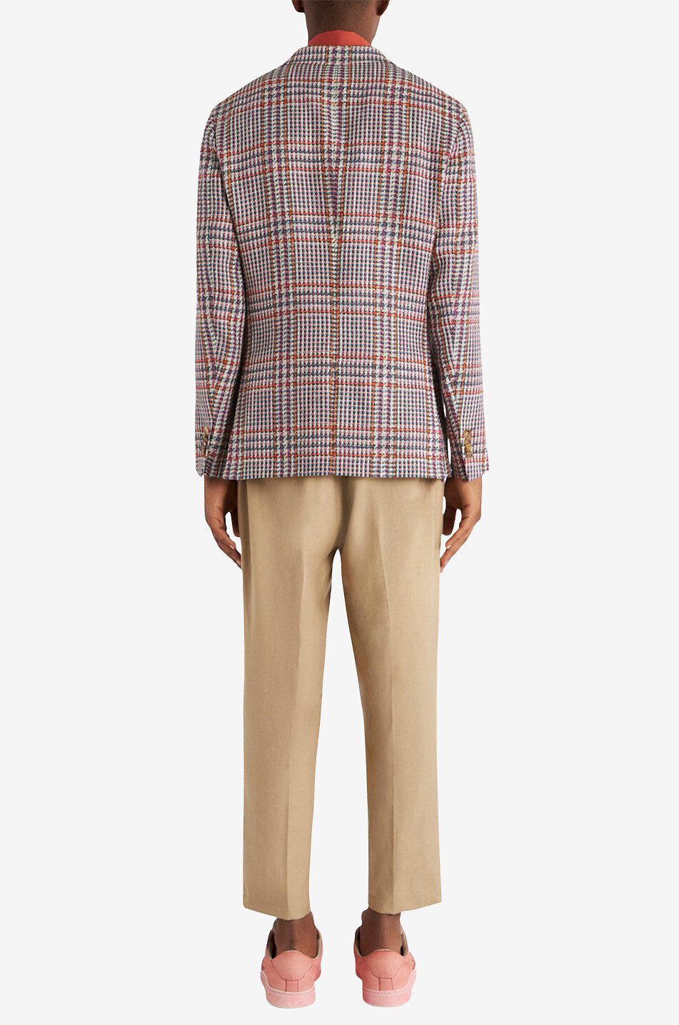 ETRO Checked linen blend blazer Men MULTI COLOURED 5