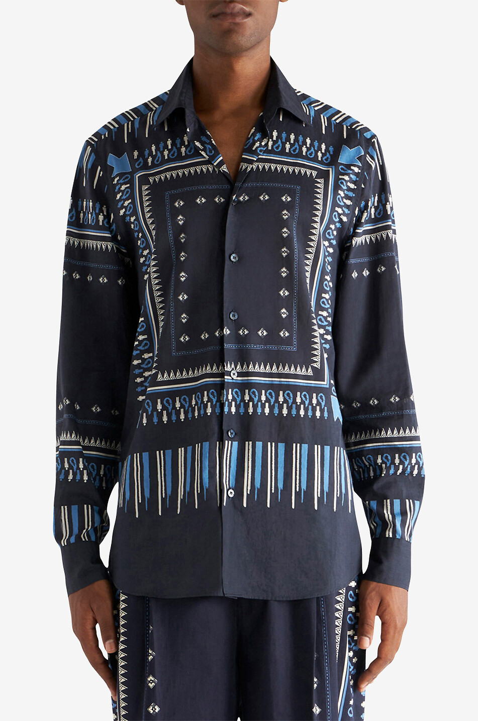 ETRO Hemd aus Baumwolle mit Print Bandana Herren DUNKELBLAU 3