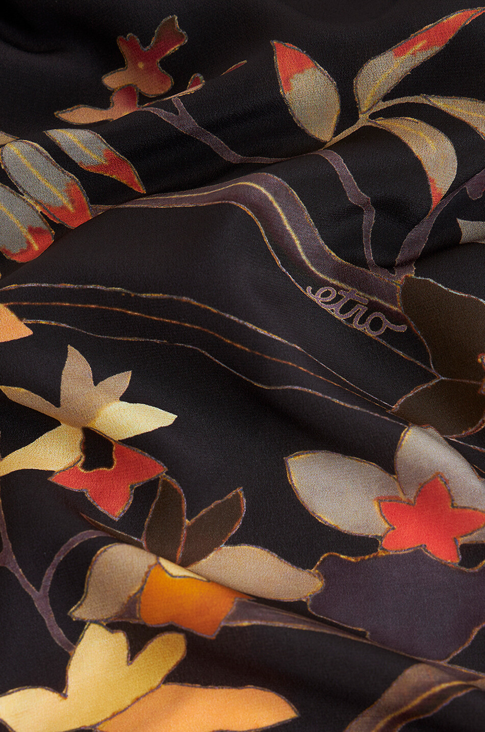 ETRO Chemise en soie à imprimé fleurs exotiques Homme NOIR 6