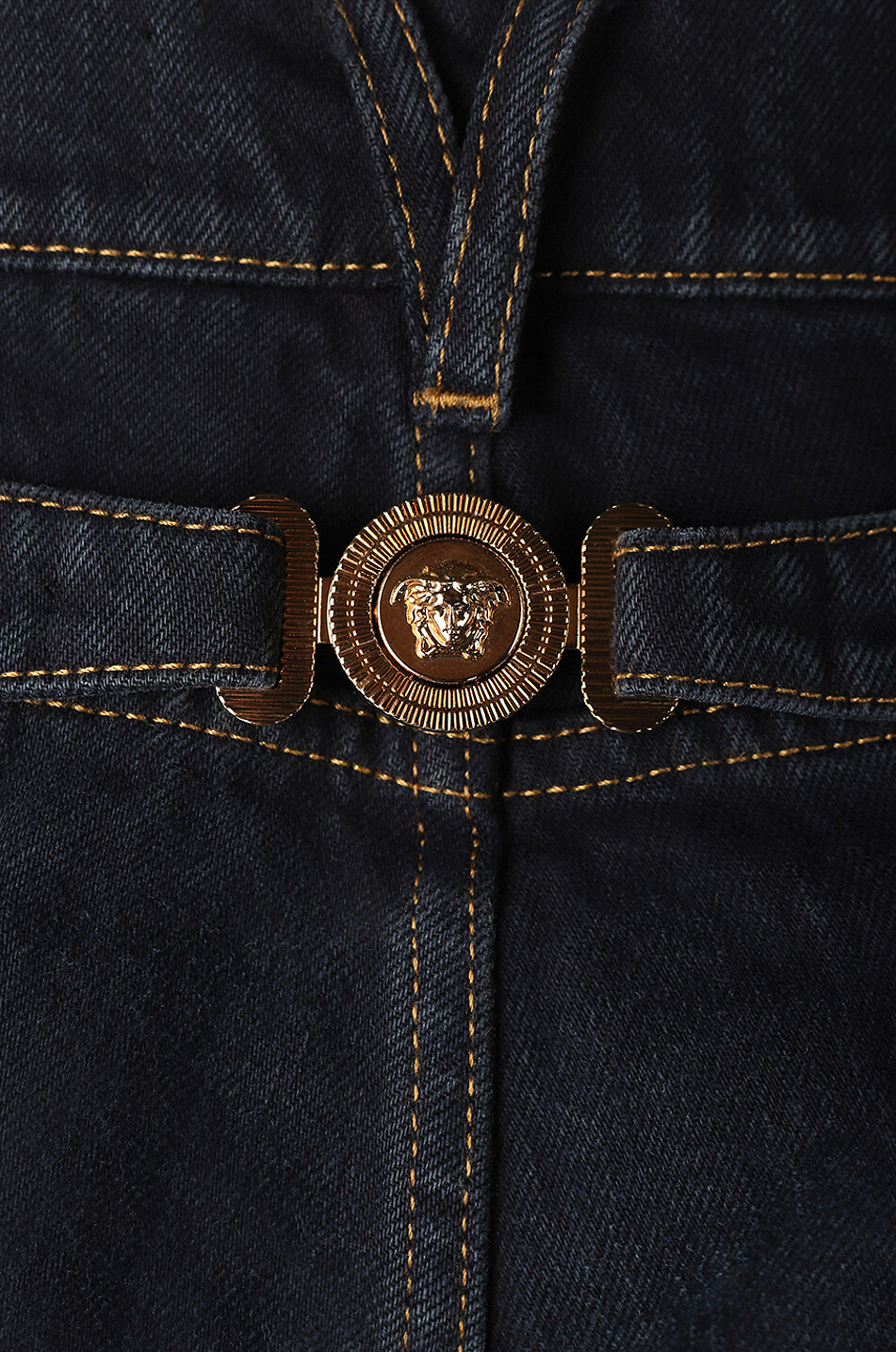 Dunkle gerade Jeans Medusa Biggy