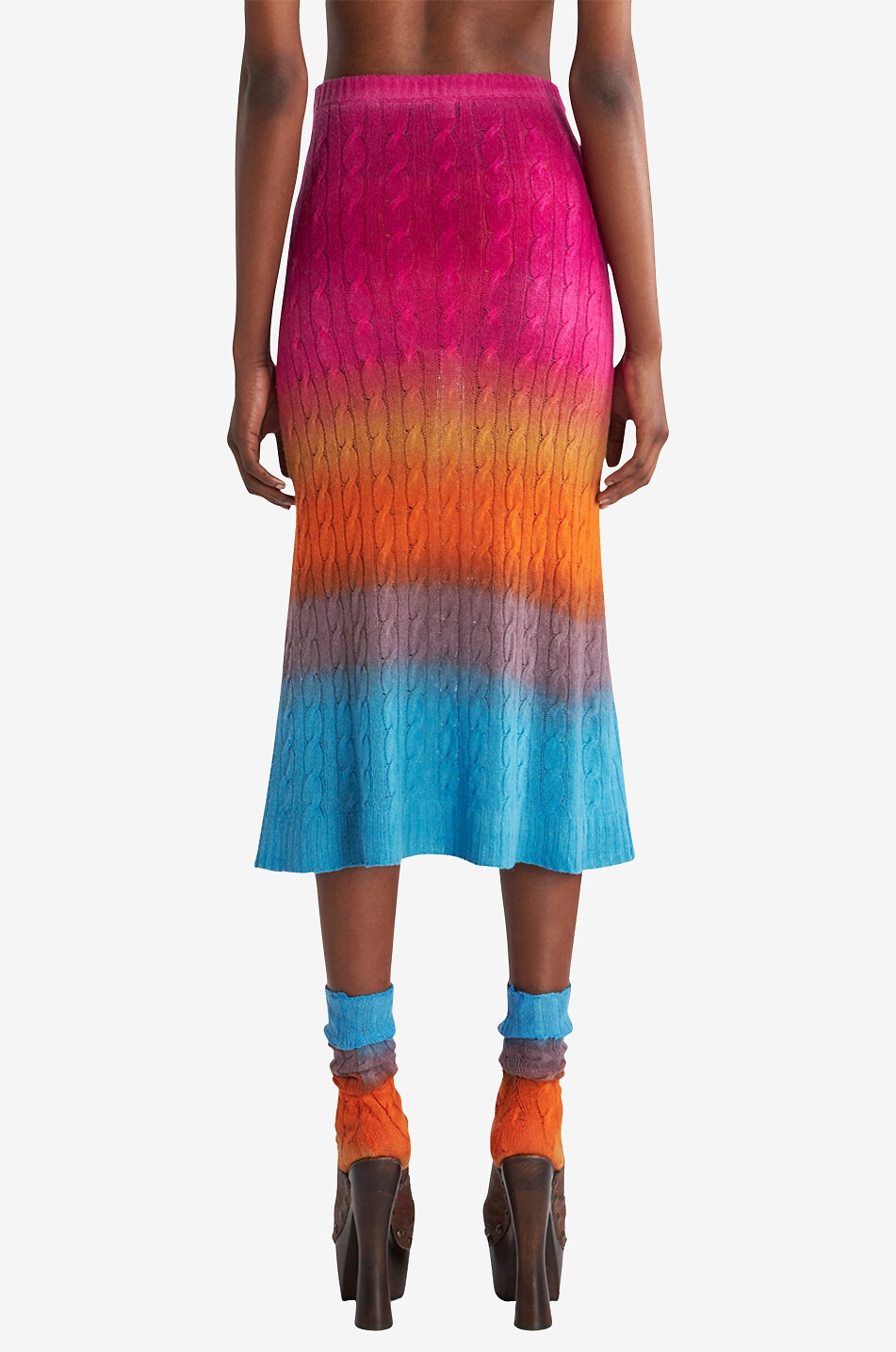 ETRO Stripe adorned midi cable-knit jumper Women MULTI COLOURED 5
